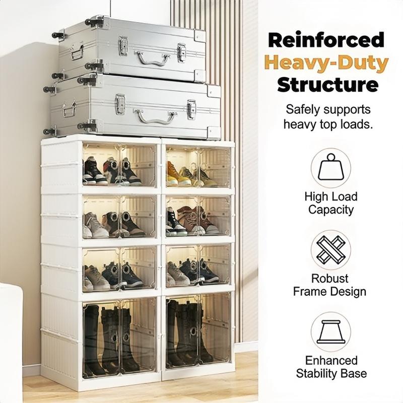 🥾Foldable Installation-Free Shoe Cabinet with Clear Doors