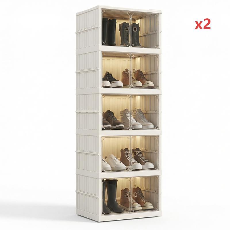 🥾Foldable Installation-Free Shoe Cabinet with Clear Doors