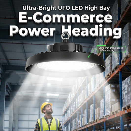 💡 SCONTO 50% ORA! Lampada LED UFO High Bay – 100W, 160lm/W, 220V, per Industria, Magazzino e Grandi Spazi 🏭✨
