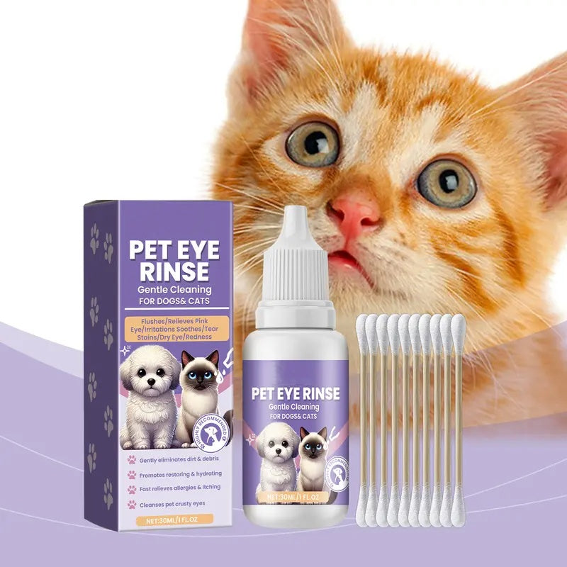 Soluzione detergente delicata per gli occhi di cani e gatti