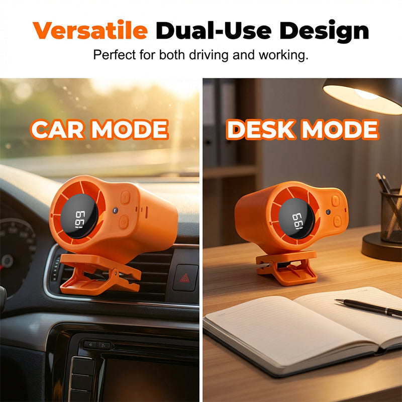 Ventilatore personale a mani libere con display a LED