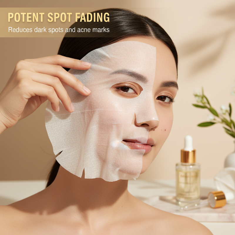 Maschera in tessuto illuminante, idratante e anti-macchie