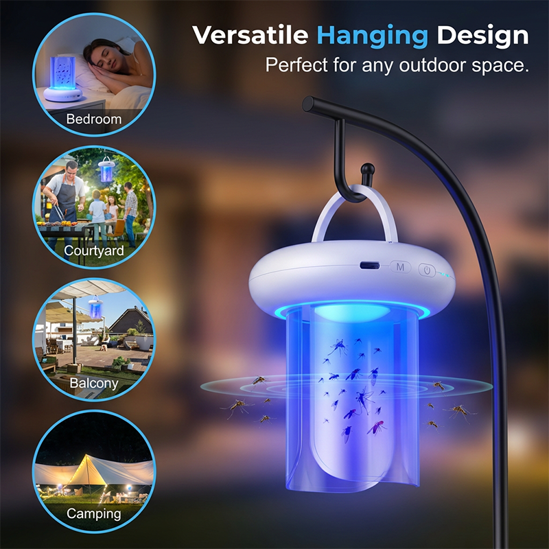 ⏰Ultimo giorno di vendita 50% DI SCONTO 🔥 Lampada trappola 360° a LED UV per zanzare e mosche