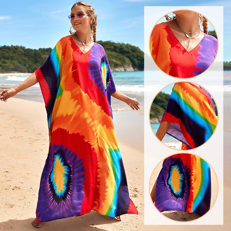 Copricostume lungo da spiaggia con stampa