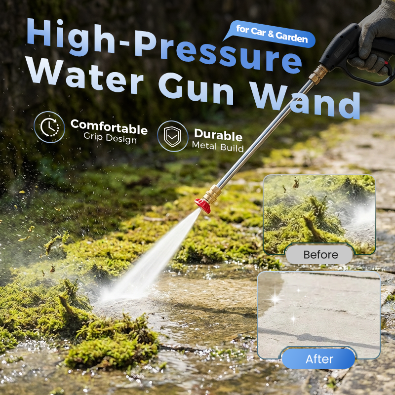 Lancia ad alta pressione con 3 ugelli, lega resistente e impugnatura antiscivolo 💦