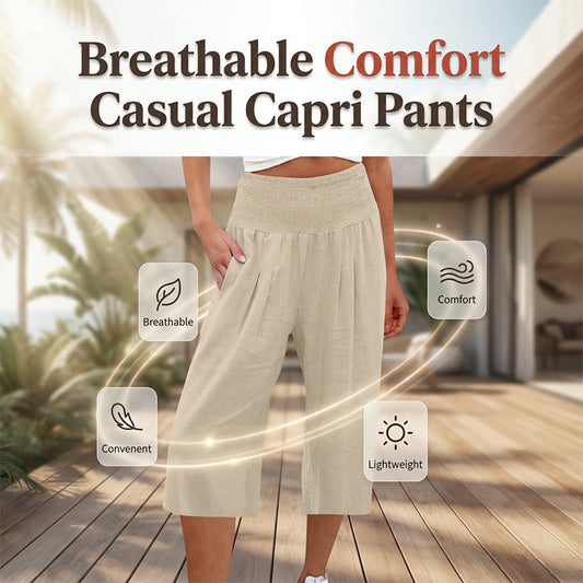 👖 Pantaloni corti da donna leggeri con elastico in vita (taglie S-3XL) – Comodi, morbidi e perfetti per look estivi casual ✨🌿