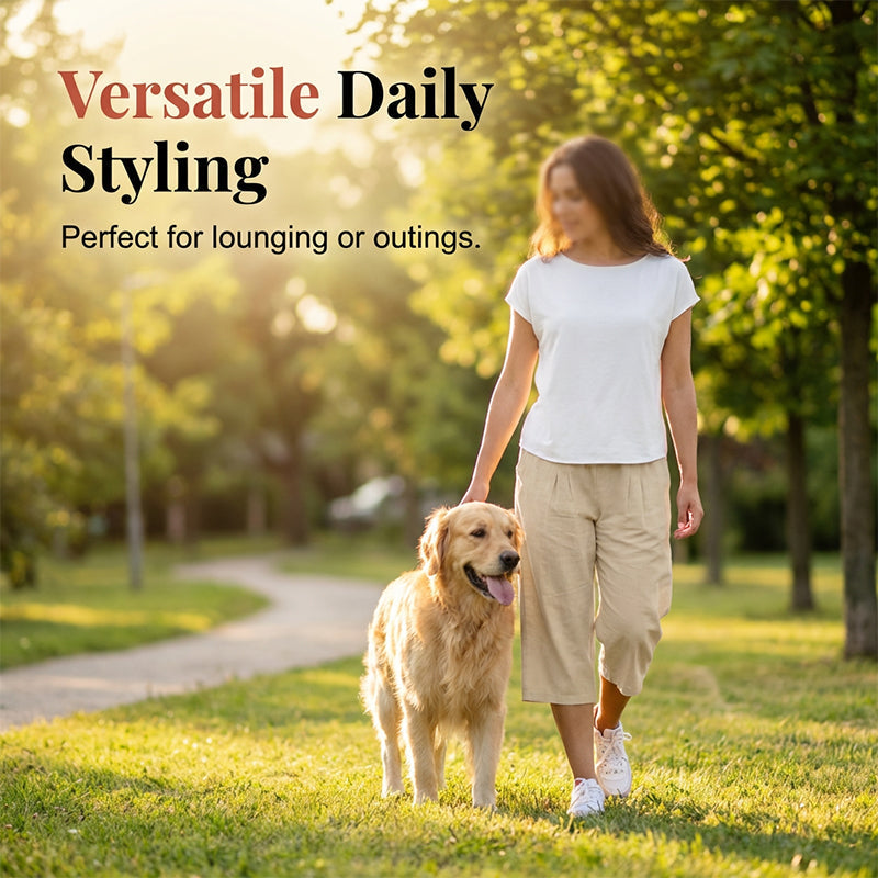 👖 Pantaloni corti da donna leggeri con elastico in vita (taglie S-3XL) – Comodi, morbidi e perfetti per look estivi casual ✨🌿