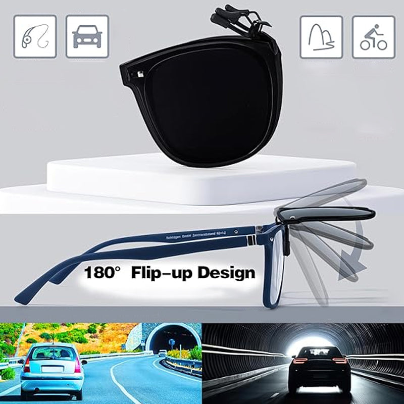 Occhiali da Sole Clip-On Polarizzati e Pieghevoli