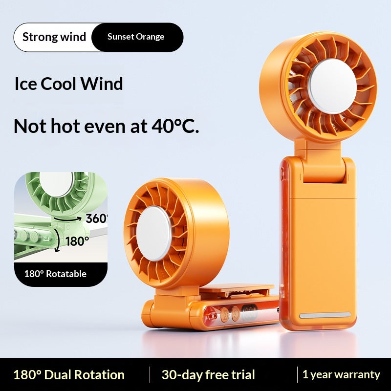 【Ventilatore da Tavolo e da Cintura a Lunga Durata】—— Aggancialo alla cintura o appoggialo sul tavolo: ovunque tu sia, rimarrai sempre al fresco!
