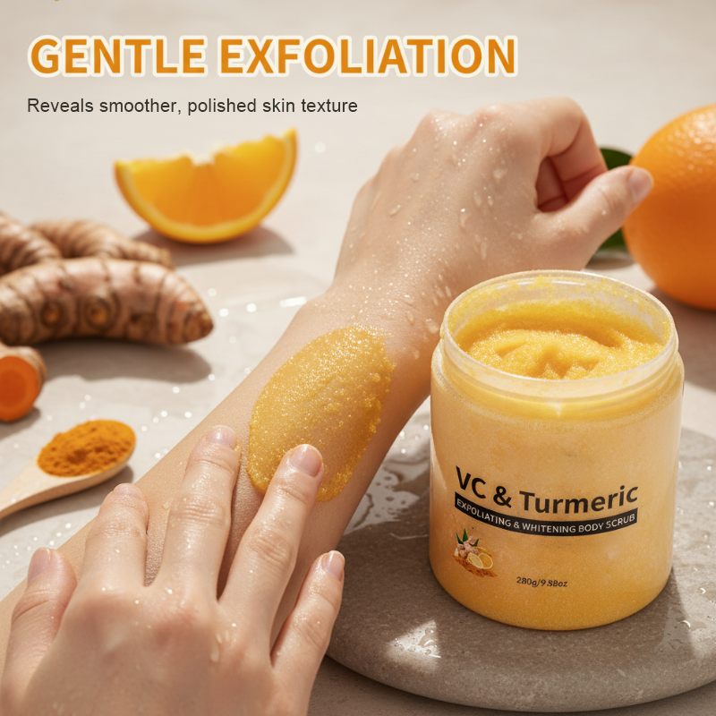 Scrub esfoliante per il corpo alla curcuma e vitamina C
