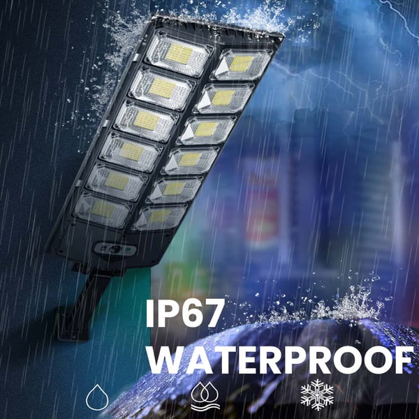 💎 SCONTO DEL 50%! 💎 Sistema di illuminazione a LED solare da 1500 W: super luminoso, senza fili e resistente alle intemperie, con sensore di movimento + telecomando (IP65) ☀️💡