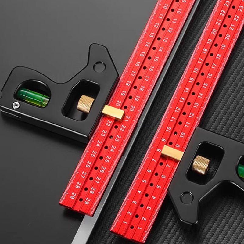 Squadra combinata con righello – tracciatura angoli 45°-90°