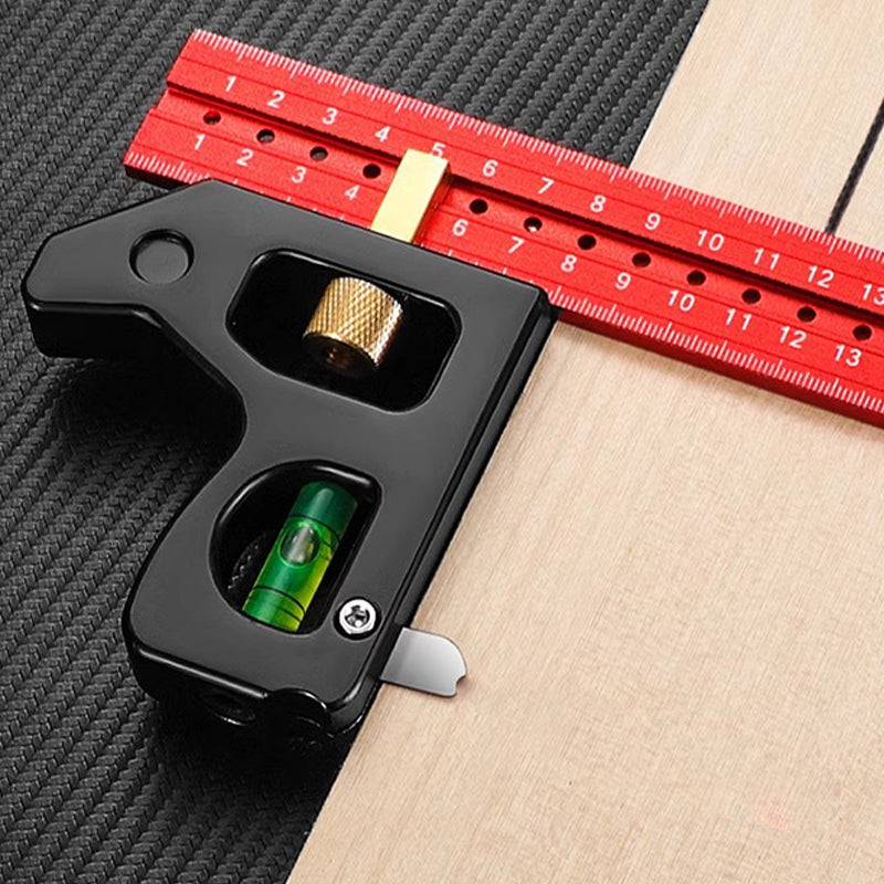 Squadra combinata con righello – tracciatura angoli 45°-90°