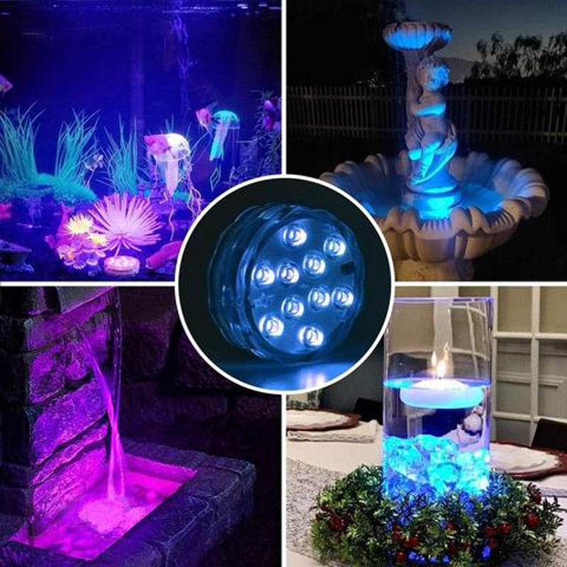 Luci LED sommergibili, impermeabili e telecomandate per piscina
