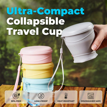 🔥Tazza da viaggio pieghevole in silicone con coperchio