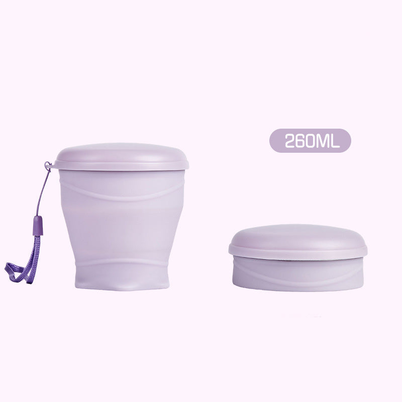 🔥Tazza da viaggio pieghevole in silicone con coperchio