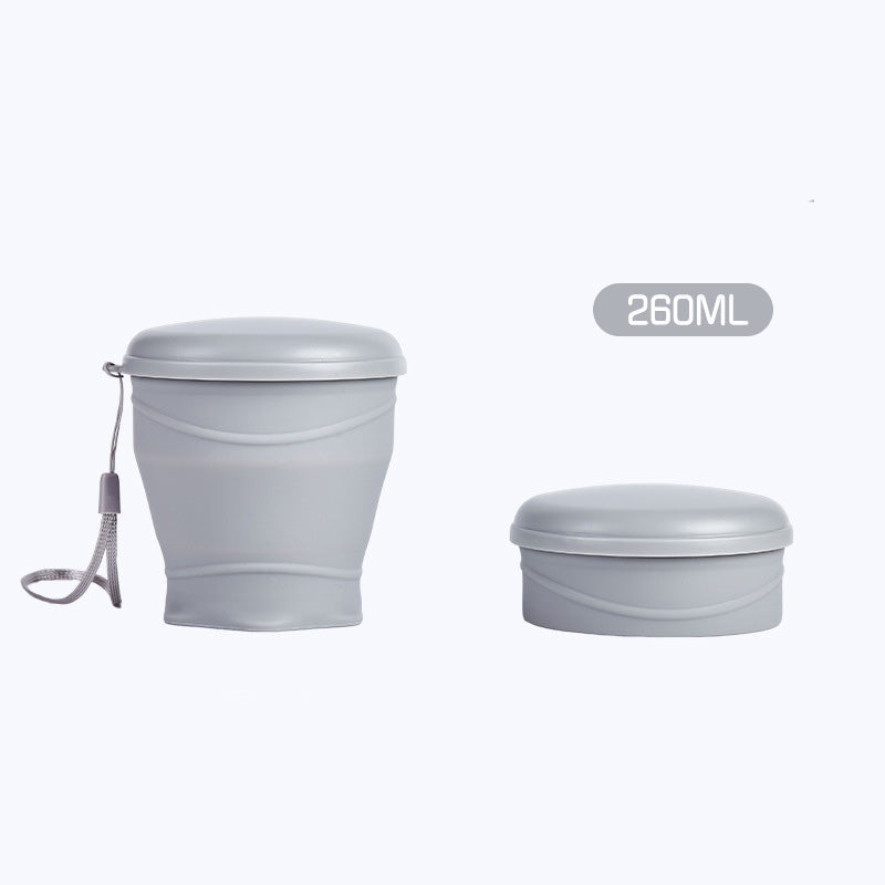 🔥Tazza da viaggio pieghevole in silicone con coperchio