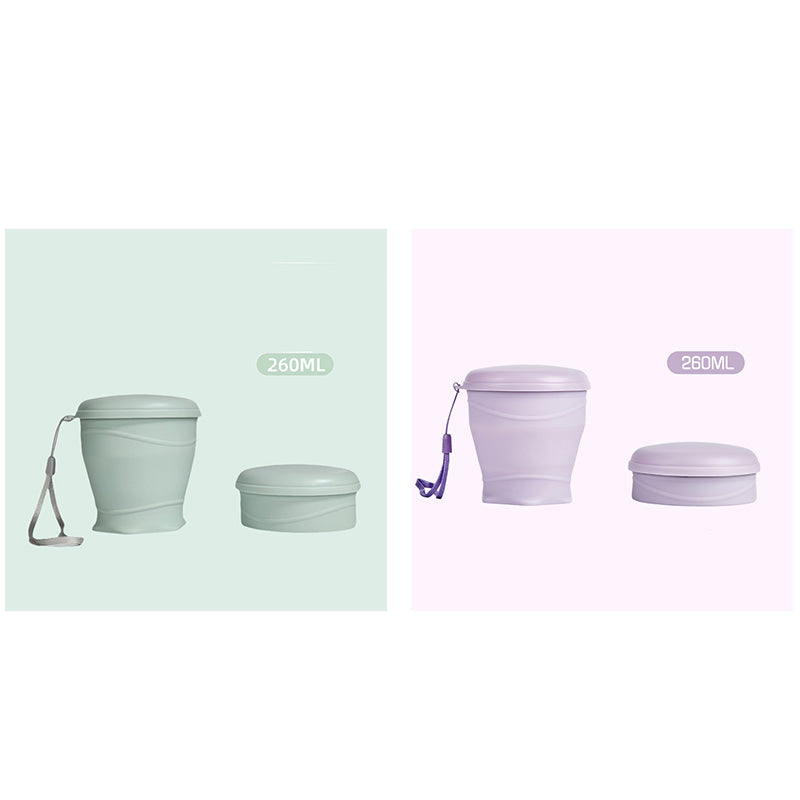 🔥Tazza da viaggio pieghevole in silicone con coperchio