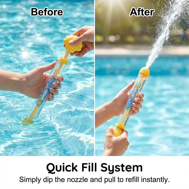 Pistola ad Acqua a Pressione per Bambini con Effetto Fuochi d’Artificio