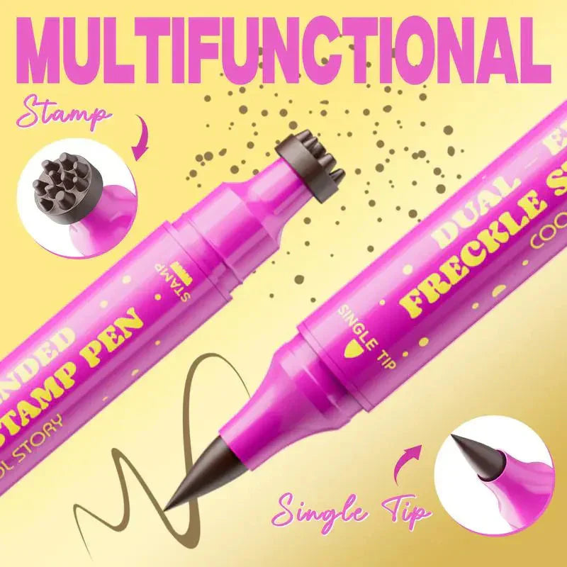 Penna per Lentiggini Impermeabile: Timbro per Lentiggini Finte ed Eyeliner a Punta Fine per Lentiggini Realistiche, a Lunga Durata e un Trucco Senza Sforzo