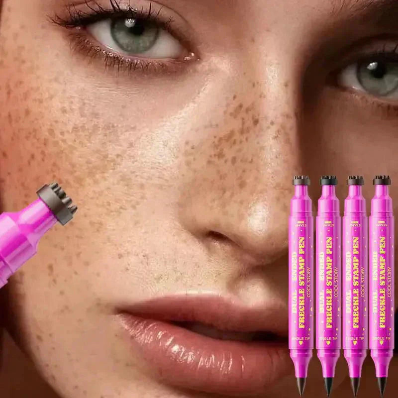 Penna per Lentiggini Impermeabile: Timbro per Lentiggini Finte ed Eyeliner a Punta Fine per Lentiggini Realistiche, a Lunga Durata e un Trucco Senza Sforzo
