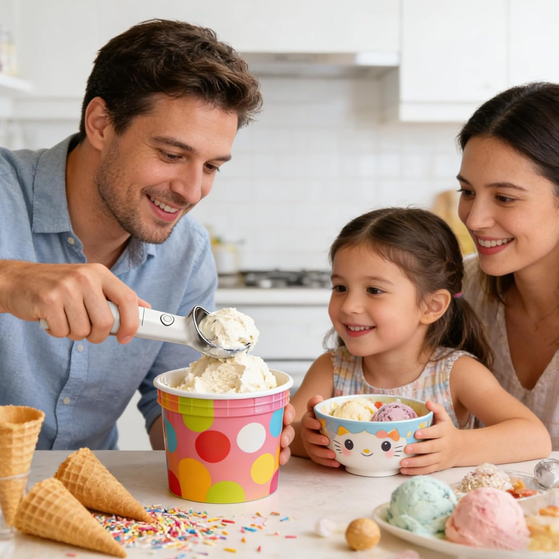 Cucchiaio Elettrico per Gelato Autoriscaldante – Porzioni Perfette Senza Sforzo