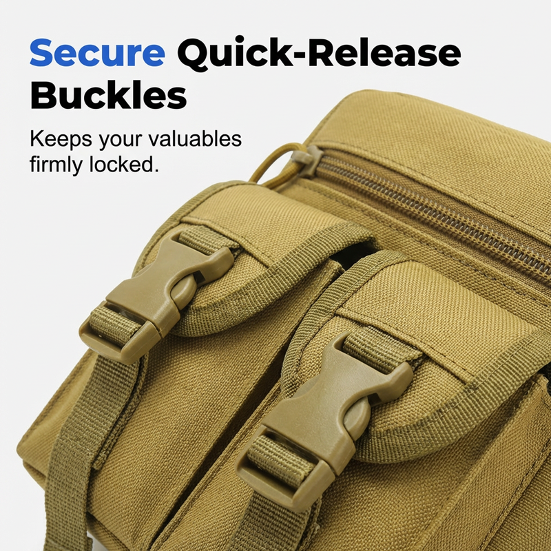 Marsupio Tattico Militare con Porta Borraccia Staccabile