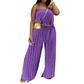 Completo da donna composto da top senza spalline e pantaloni a gamba larga