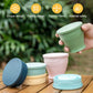 Tazza pieghevole portatile in silicone da 240 ml