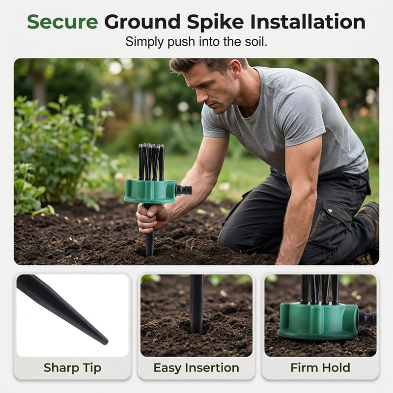 Irrigatore da giardino di precisione con copertura a 360°
