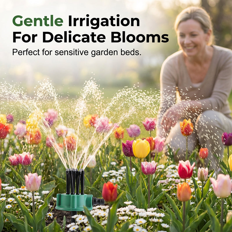 Irrigatore da giardino di precisione con copertura a 360°