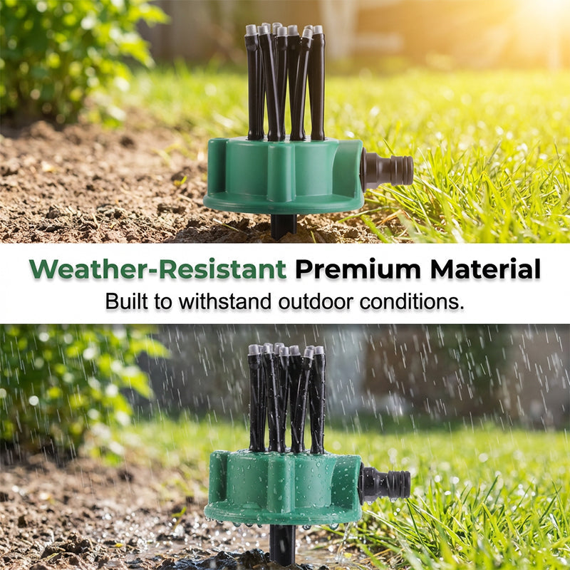 Irrigatore da giardino di precisione con copertura a 360°