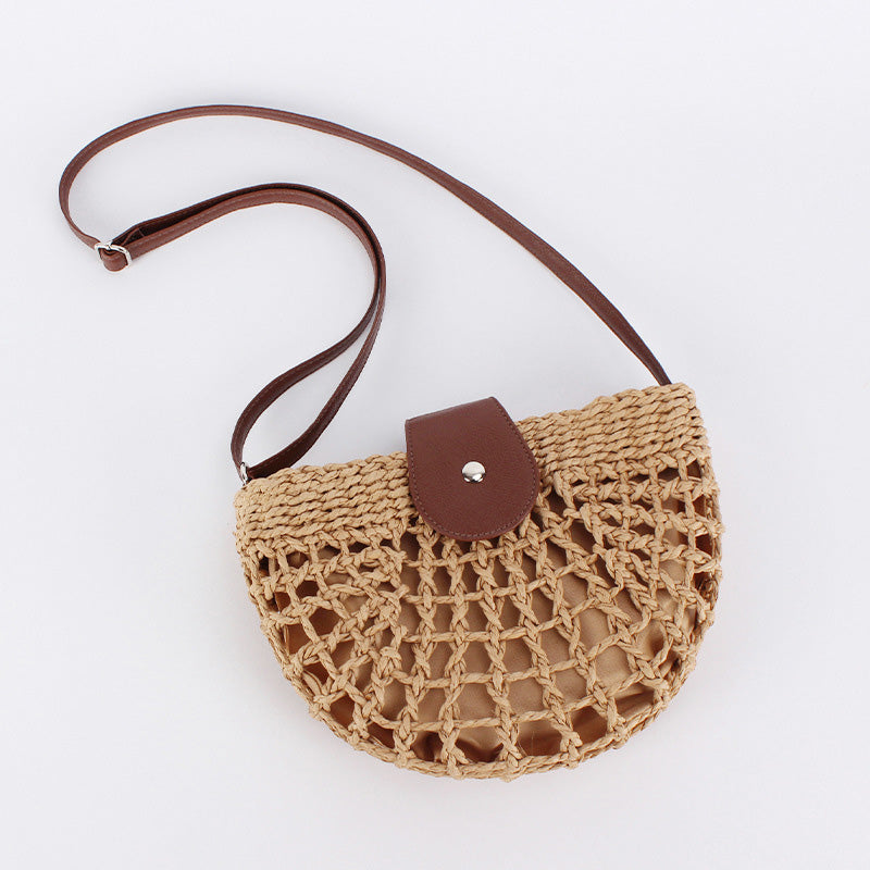 Borsa a tracolla intrecciata da donna
