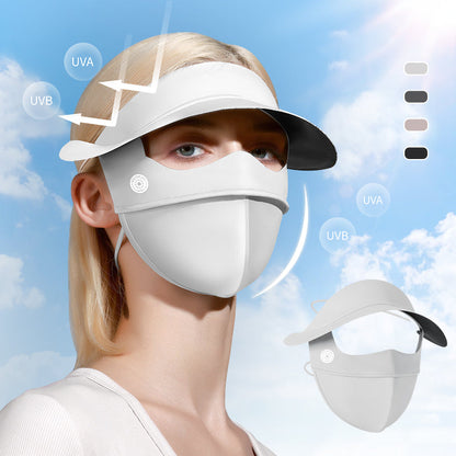 Maschera Solare Integrale in Seta di Ghiaccio e Vinile
