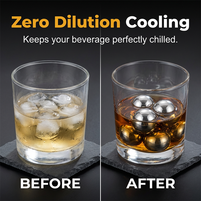 Pietre da whisky riutilizzabili in acciaio inox