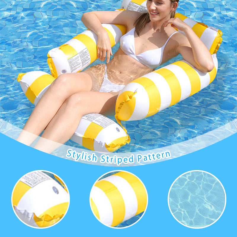 Sedia gonfiabile da piscina a strisce