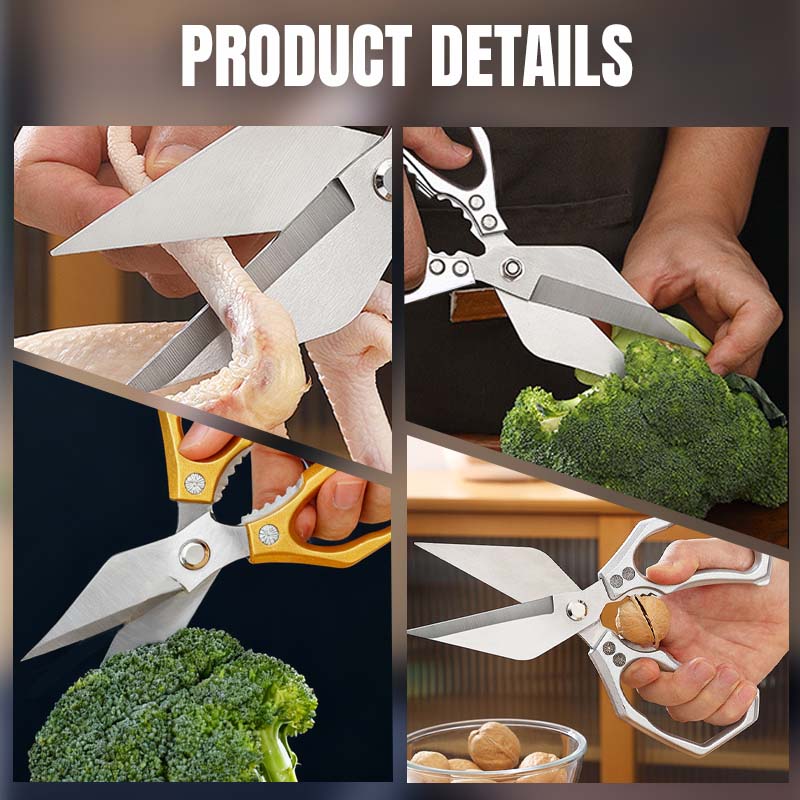 Forbici da Cucina Multiuso Professionali in Acciaio Inox per Preparazioni Veloci