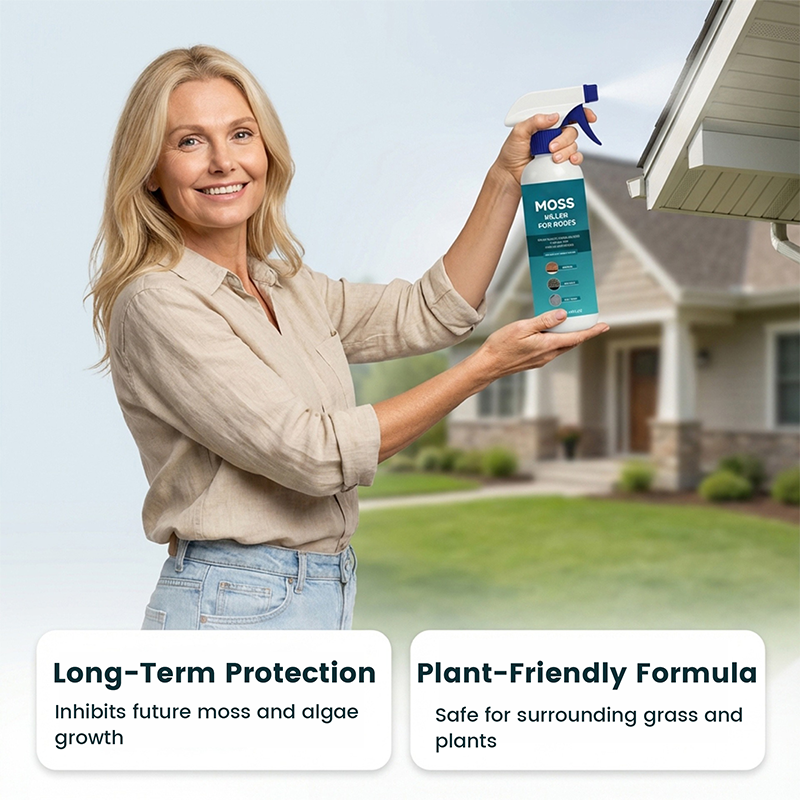 🌧️ Detergente spray multiuso per muo e alghe sui tetti – Spruzza, risciacqua e guarda come brilla! 🏠✨ Efficace contro il muschio, delicato sulle piante: un tetto pulito in pochi minuti. 🌿💧