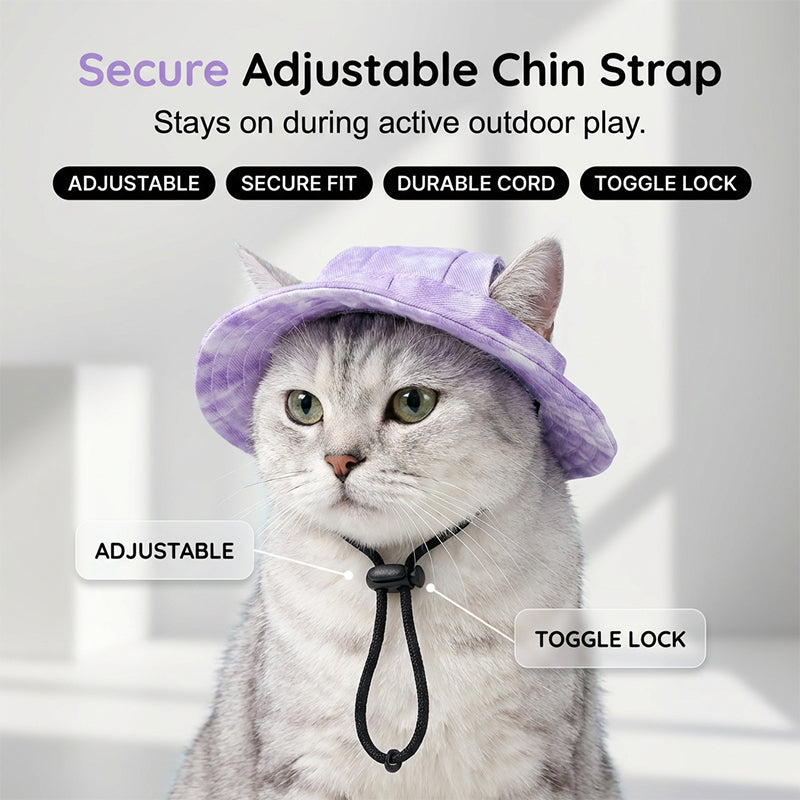 Cappello da Pescatore per Cani Regolabile con Fori per le Orecchie
