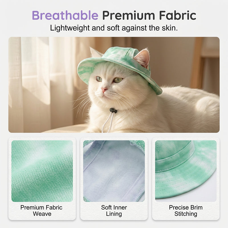 Cappello da Pescatore per Cani Regolabile con Fori per le Orecchie