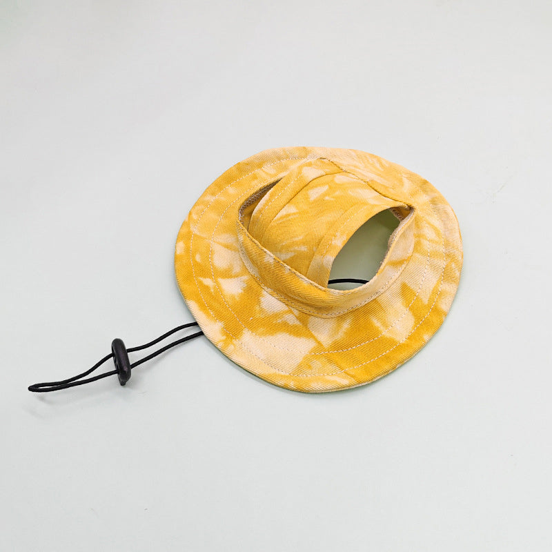 Cappello da Pescatore per Cani Regolabile con Fori per le Orecchie