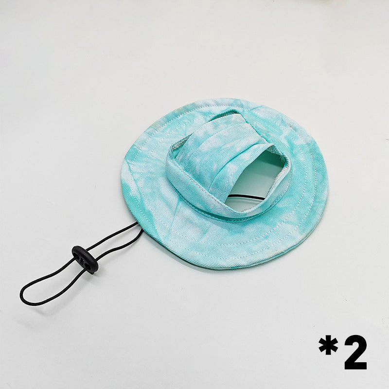 Cappello da Pescatore per Cani Regolabile con Fori per le Orecchie