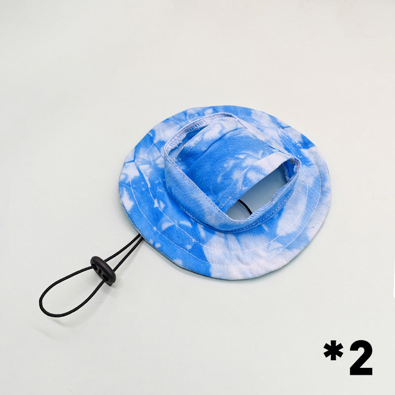 Cappello da Pescatore per Cani Regolabile con Fori per le Orecchie
