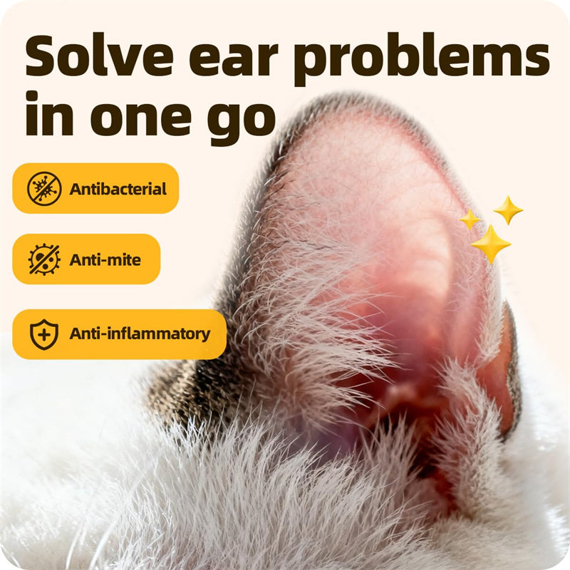 Gocce Auricolari per Cani e Gatti - Sollievo dal Prurito e Pulizia Delicata