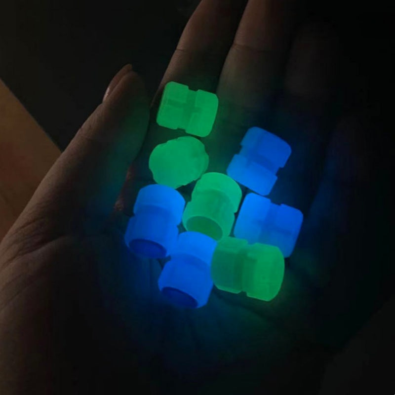 Cappucci per valvole pneumatici luminosi (set da 4)