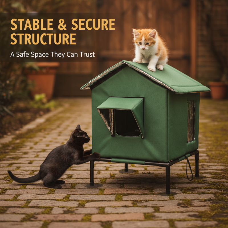 🏠 SCONTO DEL 50% A TEMPO LIMITATO! 🐈 Cuccia per gatti da esterno rialzata e resistente a ogni clima – Impermeabile, isolata e pieghevole 🌧️