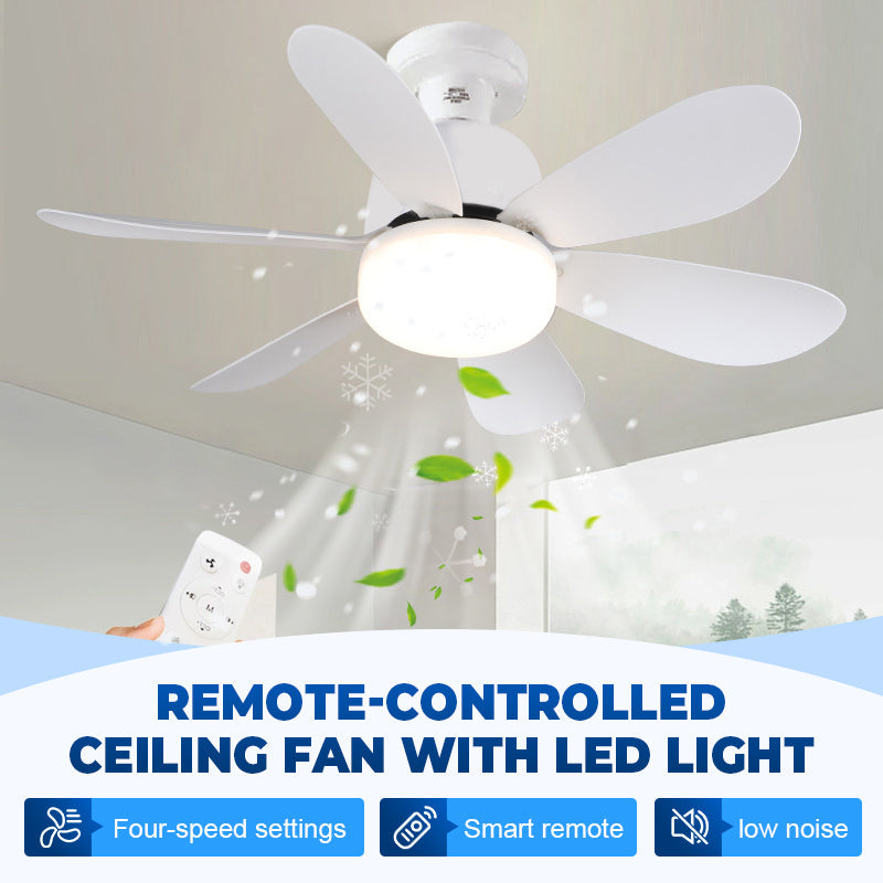 Ventilatore da soffitto 2 in 1 con telecomando e luce a LED