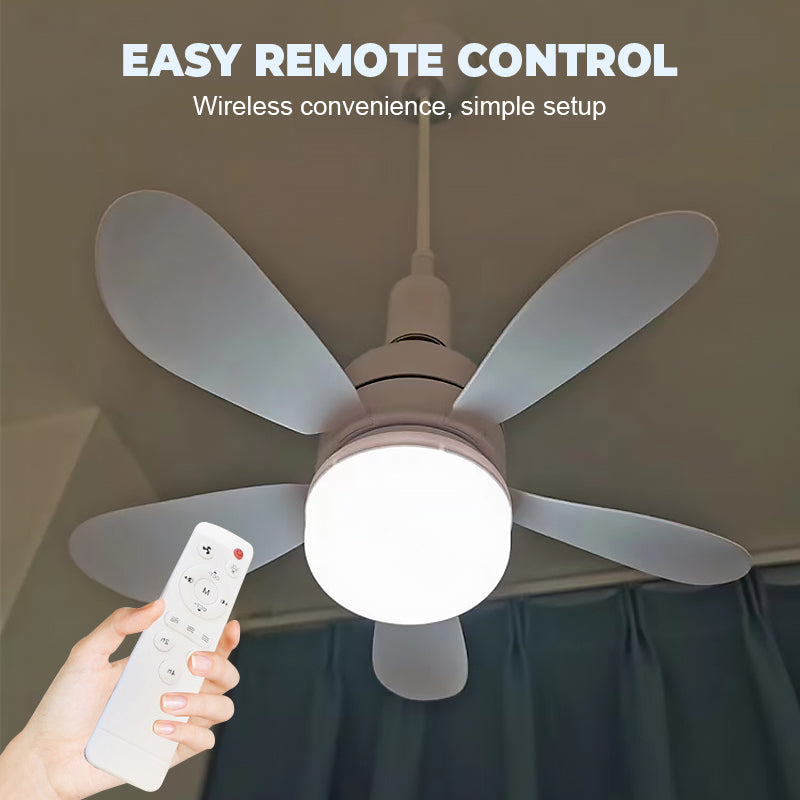 Ventilatore da soffitto 2 in 1 con telecomando e luce a LED