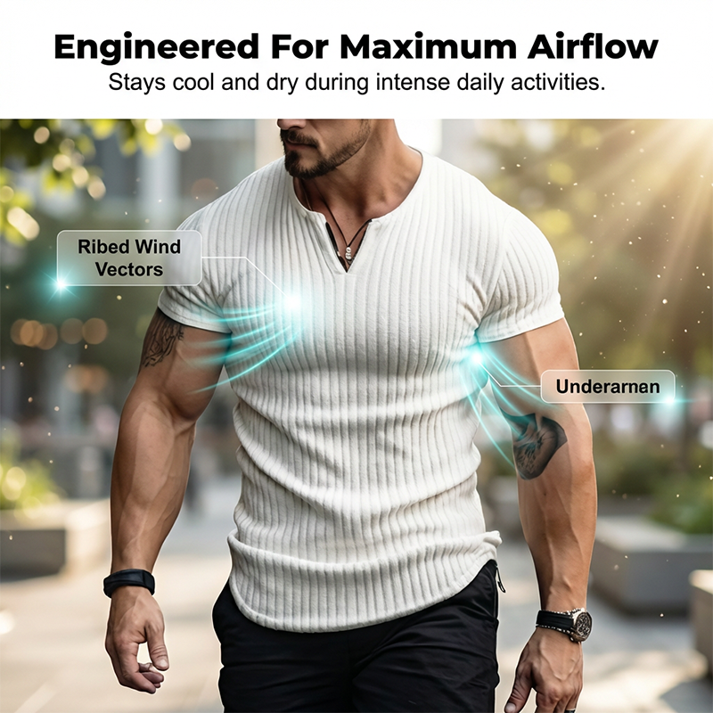 Camicia Henley slim fit a tinta unita da uomo