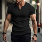 Camicia Henley slim fit a tinta unita da uomo